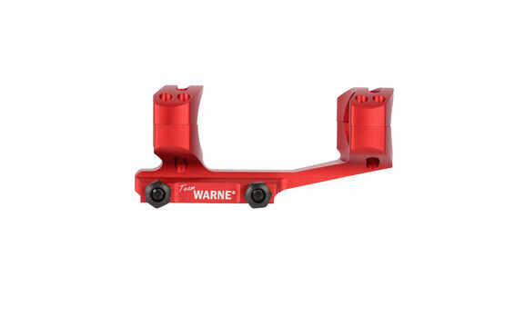 The Warne 34mm scope mount red anodized features an extended cantilever design